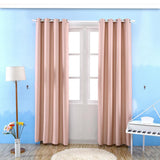 Maxbell Solid Eyelet Top Cotton Window Shade Curtain Panel Blind  145*245cm Pink
