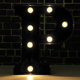 Maxbell 12inch Black LED Letter Light Vintage Circus Style Alphabet Light Up Sign P