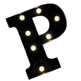 Maxbell 12inch Black LED Letter Light Vintage Circus Style Alphabet Light Up Sign P