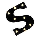 Maxbell 12inch Black LED Letter Light Vintage Circus Style Alphabet Light Up Sign S