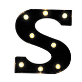 Maxbell 12inch Black LED Letter Light Vintage Circus Style Alphabet Light Up Sign S