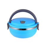 Maxbell Single layer Stainless Steel Thermal Insulated Lunch Box Food Container Blue