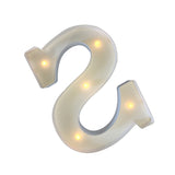 Maxbell 12inch White LED Letter Light Vintage Circus Style Alphabet Light Up Sign S