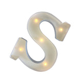 Maxbell 12inch White LED Letter Light Vintage Circus Style Alphabet Light Up Sign S