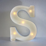 Maxbell 12inch White LED Letter Light Vintage Circus Style Alphabet Light Up Sign S