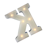 Maxbell 12inch White LED Letter Light Vintage Circus Style Alphabet Light Up Sign K