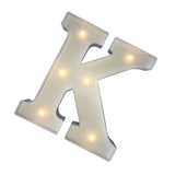 Maxbell 12inch White LED Letter Light Vintage Circus Style Alphabet Light Up Sign K