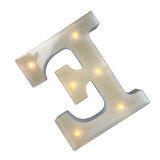 Maxbell 12inch White LED Letter Light Vintage Circus Style Alphabet Light Up Sign E