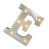 Maxbell 12inch White LED Letter Light Vintage Circus Style Alphabet Light Up Sign E