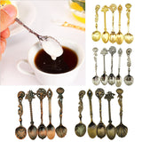 Maxbell 5Pcs Small Coffee Stirrer Bar Puddler Kitchen Spoon Royal Style-Gold