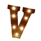 Maxbell 12'' Coffee LED Letter Light Vintage Circus Style Alphabet Light Up Sign V