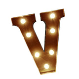 Maxbell 12'' Coffee LED Letter Light Vintage Circus Style Alphabet Light Up Sign V