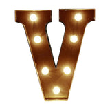 Maxbell 12'' Coffee LED Letter Light Vintage Circus Style Alphabet Light Up Sign V