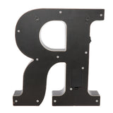 Maxbell 12'' Silver LED Letter Light Vintage Circus Style Alphabet Light Up Sign R