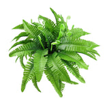 Maxbell 2Pcs Artificial Plants 7 Branches Green Persian Leaves Grass Floral Decor