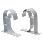 Maxbell A Pair Aluminium Alloy White Window Curtain Halfer Holders Brackets Supports