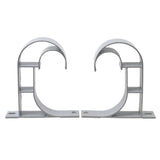 Maxbell A Pair Aluminium Alloy White Window Curtain Halfer Holders Brackets Supports