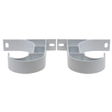 Maxbell A Pair Aluminium Alloy White Window Curtain Halfer Holders Brackets Supports