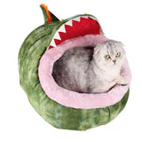 Maxbell Soft Pet Kennel Cute Crocodile Warm Bed House Small Dog Cat Puppy House M