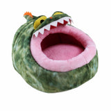 Maxbell Soft Pet Kennel Cute Crocodile Warm Bed House Small Dog Cat Puppy House M