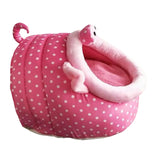 Maxbell Soft Pet Kennel Cute Pink Pig Warm Bed House Small Dog Cat Puppy House S