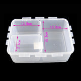 Maxbell Multi-purpose 3 Grid Storage Box Case Container Crisper Shop Home Aid Boxes