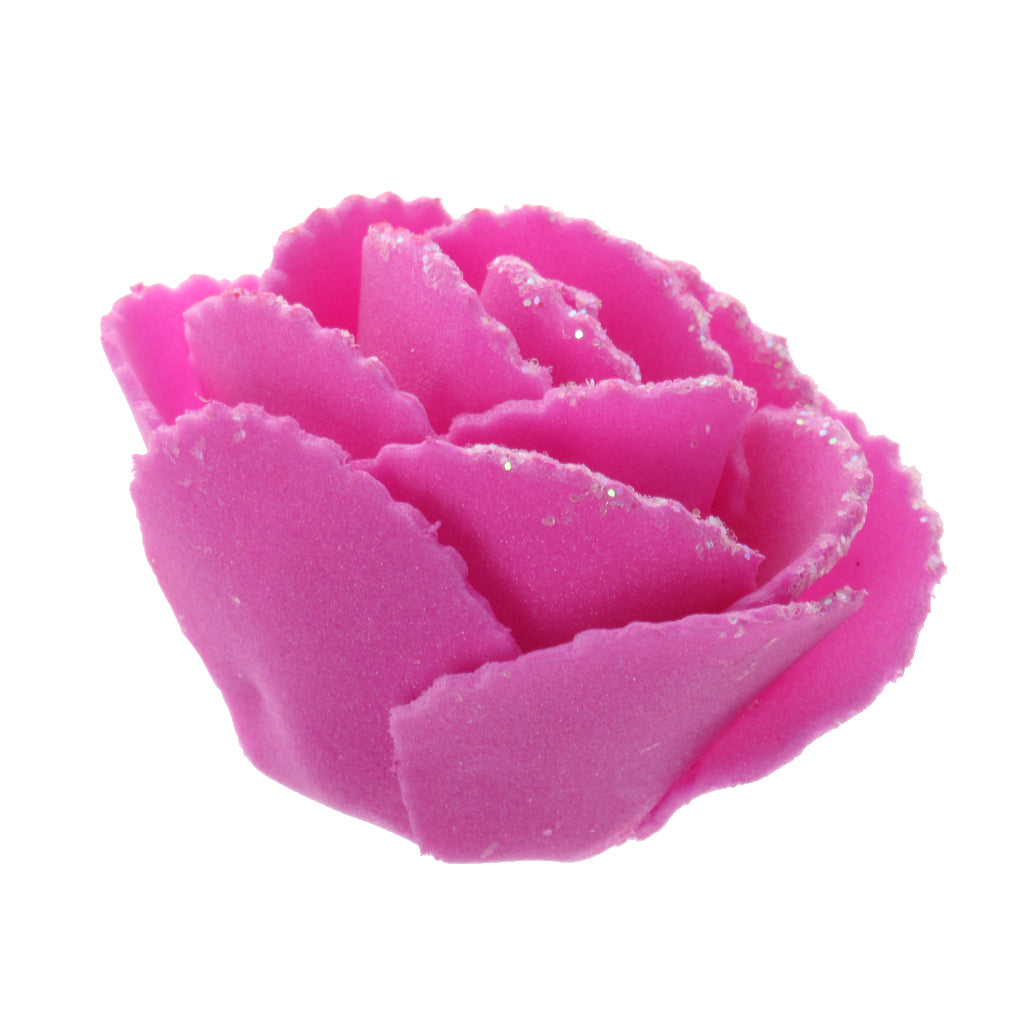 Maxbell 20Pcs Artificial Blossom Rose with Gold Color DIY Flower Heads Rose Red