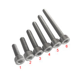 Maxbell 10pcs M6*15 Titanium GR1 TA1 Hexagon Cap Head Tapered Socket Bolts Screws