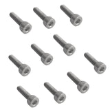 Maxbell 10pcs M6*15 Titanium GR1 TA1 Hexagon Cap Head Tapered Socket Bolts Screws