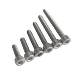 Maxbell 10pcs M6*15 Titanium GR1 TA1 Hexagon Cap Head Tapered Socket Bolts Screws