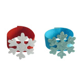 Maxbell 4pcs Tissue Ring Snowflake Napkin Buckle Home Hotel Wedding Xmas Decor Red