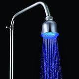 Maxbell 12CM LED Rainfall Shower Head Round Bell Sprayer Single Blue Color Light