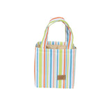 Maxbell Portable Lunch Box Tote Cooler Bag Bento Pouch Container Green Stripes