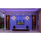 Maxbell 1W LED Palm Wall Lamp Sconce Corridor Light Fixture for KTV Bar Hall Purple