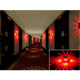 Maxbell 3W LED Palm Wall Lamp Sconce Corridor Light Fixture for KTV Hall Bar Red