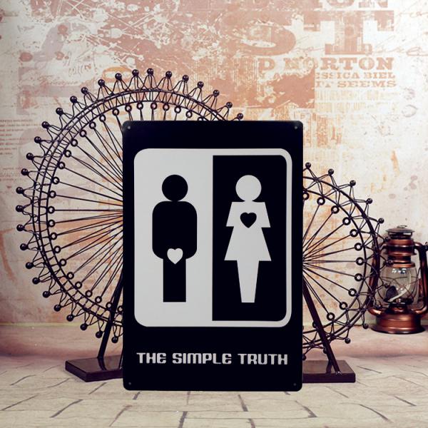 Maxbell Metal Sign Tin Poster Men&WOMEN Tavern Chic Bar Cafe Plaque Retro Wall Decor