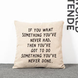 Maxbell Words Quote Design Pillow Cover Linen Throw Sofa Cushion Case Home Decor