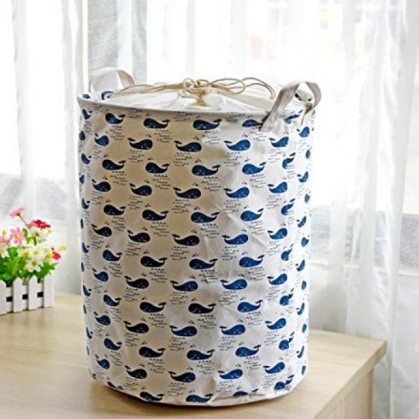 Maxbell Cartoon Shark Pattern Foldable Waterproof Laundry Toy Bag Can Bin Bag Basket