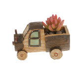 Maxbell Resin Truck Container Planter Bed Succulent Pot Herb Flower Trough Box-Brown