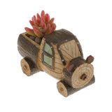 Maxbell Resin Truck Container Planter Bed Succulent Pot Herb Flower Trough Box-Brown