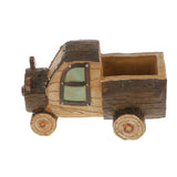 Maxbell Resin Truck Container Planter Bed Succulent Pot Herb Flower Trough Box-Brown