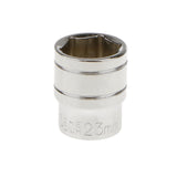 Maxbell 23mm Short 1/2" Drive Socket Metric Hexagonal Chrome Winding Vanadium Part