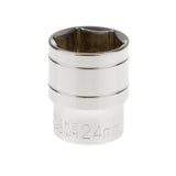 Maxbell 24mm Short 1/2" Drive Socket Metric Hexagonal Chrome Winding Vanadium Part