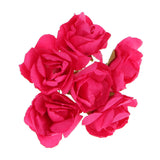 Maxbell 144x Artificial Flower DIY Paper Azalea Plant Floral Banquet Decor Rose Red