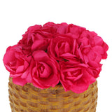 Maxbell 144x Artificial Flower DIY Paper Azalea Plant Floral Banquet Decor Rose Red