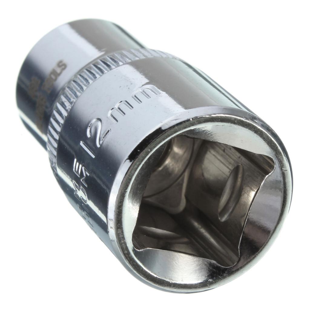 Maxbell 12mm Short 1/2" Drive Socket Metric Hexagonal Chrome Winding Vanadium Part