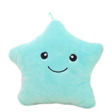 Maxbell Colorful LED Luminous Star Sparkling Plush Pillow Cushion Kid Toy Gift Blue