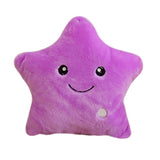 Maxbell Colorful LED Luminous Star Sparkle Plush Pillow Cushion Kid Toy Gift Purple