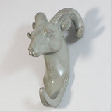 Maxbell Decorative Goat Head Wall Mount Hanger Resin Coat Hat Hook Rustic Grey