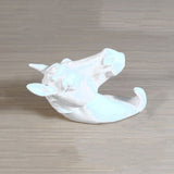 Maxbell Decorative Horse Head Wall Mount Hanger Resin Coat Hat Hook Rustic White